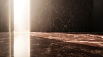 Poster - 3D rendering of a brown marble surface