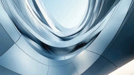 Poster - Smooth abstract architectural background in a 3D rendering