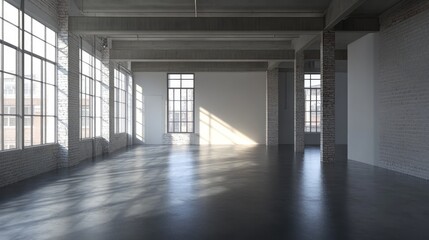 Poster - Empty interior with 3D rendering