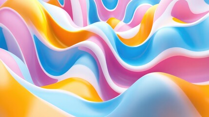 Fototapete - 3D rendering of a modern abstract color background design