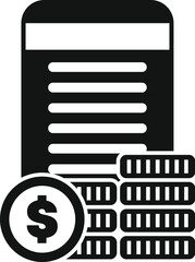 Poster - mobile banking app icon representing online payment and money management