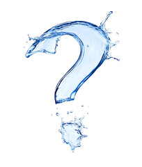 Aufkleber - High-Quality PNG of Curved arrow made of water splashes, conceptual image isolated on a white background – High Resolution