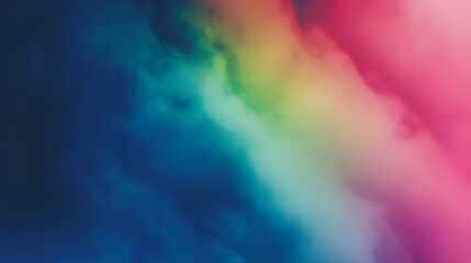 Poster - Abstract background with rainbow colored gradient. blue, green, pink, and yellow.