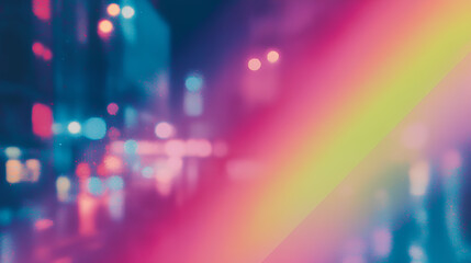 Poster - Abstract background with lights and rainbow colored gradient.