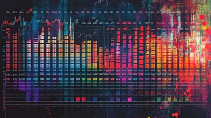 Poster - A stock index table that tracks the performance of various financial indices with columns for the day open, high, low,