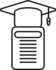 Poster - graduation certificate with graduation hat symbolizing academic achievement and the culmination of e