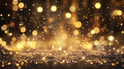 Poster - Festive background adorned with sparkling light spots