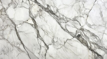 Poster - A detailed view of a light marble slab featuring intricate gray veining across its surface