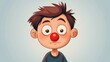 © Giovanni - A cartoon illustration of a boy with a red nose
