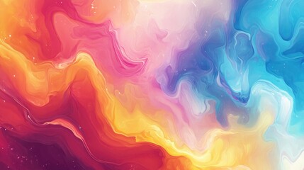 Poster - Colorful gradient blur abstract 2D cartoon illustration background for graphic design