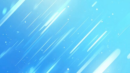 Poster - Light blue 2D cartoon illustration pattern featuring narrow lines over a blurred abstract gradient background suitable for website designs