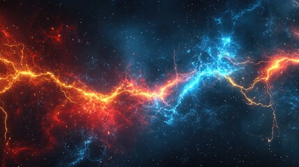 Poster - Abstract techno backgrounds featuring electric lighting effects for various design projects EPS 10 2d illustration included