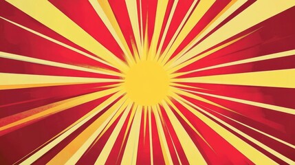 Poster - Red and yellow starburst fire illustration EPS 8 format included