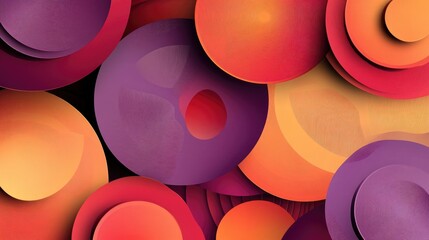Poster - Abstract 2D cartoon illustration featuring a backdrop of circular shapes