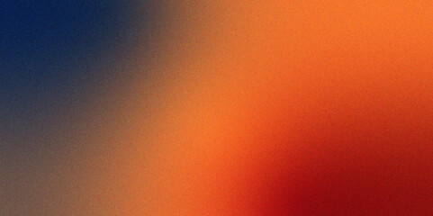 Poster - Abstract blurred gradient background in bright colors. flat background gradient orange,red, blue, backdrop or background. abstract glowing grainy gradient noise texture poster header banner design 