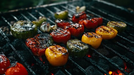 Wall Mural - Moist grilled vegetables with olive oil glaze