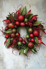 Wall Mural - Christmas Wreath Ornaments