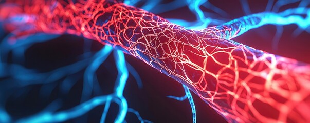 Poster - Colorful, abstract representation of neural connections, intricate and vibrant design.