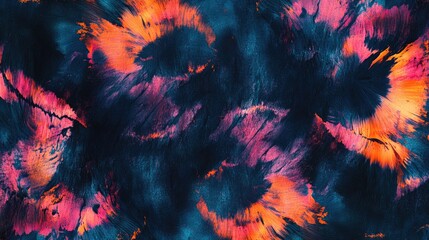 Poster - Artistic Tie Dye Texture Watercolor Effect Abstract Dirty Art Unique Watercolor Design Striking Rough Art Print Oil Ink Application Light Brush Strokes Graffiti Inspired Grunge