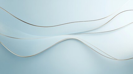 Poster - Light blue backdrop featuring a subtle silver gradient complemented by golden lines in a minimalist design