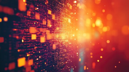 Poster - Abstract digital technology background for design featuring selective focus and ample copy space