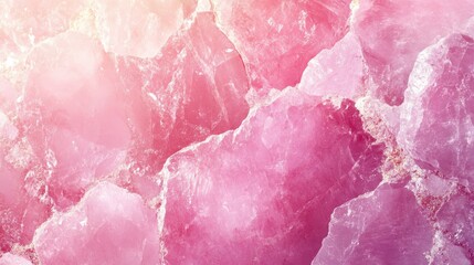 Poster - Pink rose quartz textured background with a panoramic view