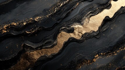 Poster - Abstract design featuring metallic gold textures and shapes conveying a versatile and luxurious aesthetic
