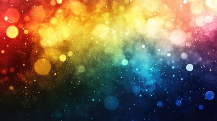 Poster - Contemporary abstract background featuring a vibrant rainbow theme showcasing an artistic texture with colorful particles