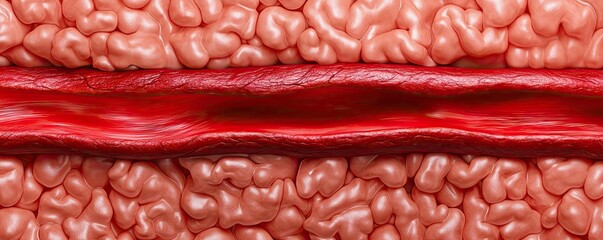 Poster - Close-up view of human tissue, showcasing texture and structure.