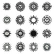 © JimzStd - old sun icon silhouette black white