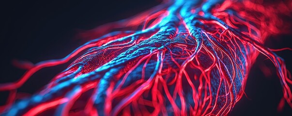 Poster - Colorful close-up of biological structures, intricate patterns, vibrant colors.