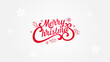 © BonkersArt - Merry Christmas Text Design on white background – Ideal for Festive Social Media Marketing, Vector Illustration