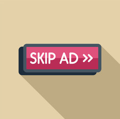 Poster - skip ad button providing viewers with control over online video advertising, enhancing user experien