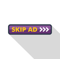 Poster - skip ad button allowing users to bypass commercial video content, enhancing online user experience