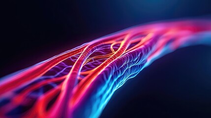 Poster - Abstract colorful representation of neural pathways, vibrant details.