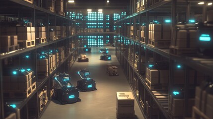 Poster - Automated Warehouse with Network of Robots