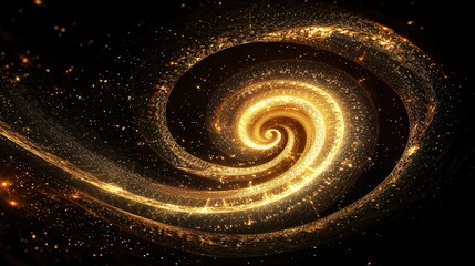 Wall Mural - golden spiral galaxy