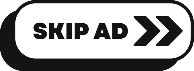 Poster - skip ad button allowing users to avoid watching online advertisements