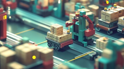 Poster - Robots Collaborating to Stack Boxes in a Warehouse