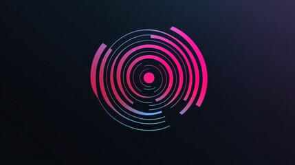 Poster - Abstract Sound Wave Icon with Clean Design