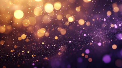 Wall Mural - Golden and purple bokeh