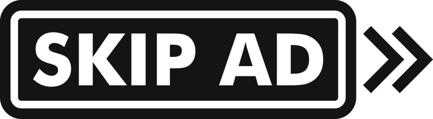 Poster - skip ad button allowing users to avoid watching online advertisements, promoting better user experie
