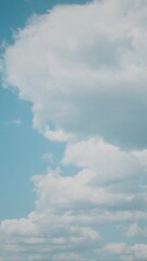 Wall Mural - Calm sky with slowly moving clouds. Tinted romantic background in pastel colors.