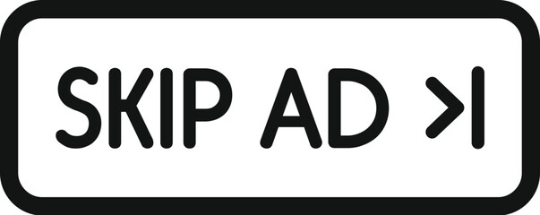 Poster - skip ad button allowing users to bypass online advertising, enhancing user experience and providing 