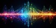 © Nasnunt - Abstract wave of sound particles with equalizer for music, signal transmission in rendering, Abstract, wave