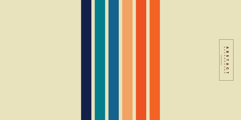 Poster - Stripe Lines Retro Rainbow Colors Wallpapers Vector