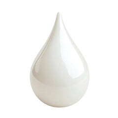 Poster - drop of fresh milk isolated on transparent background