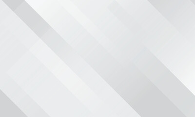 Poster - white and grey banner design background with dynamic geometric stripes for presentation design
