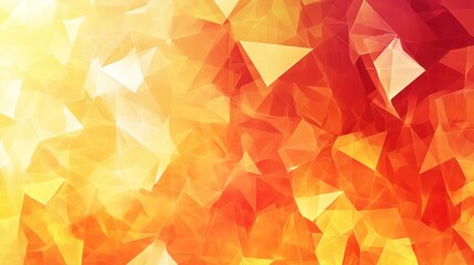 Poster - Abstract Orange and Yellow Polygonal Pattern