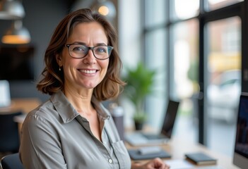 Poster - portrait of a professional businesswoman